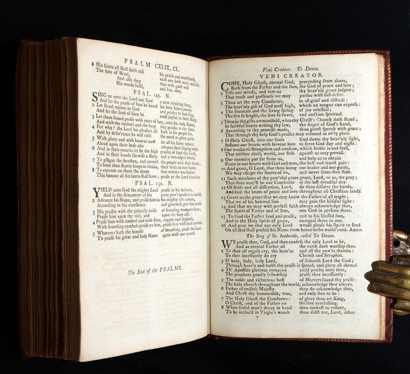 1781 Rare Book - The Book of Common Prayer, The Whole Book of Psalms Illustrated