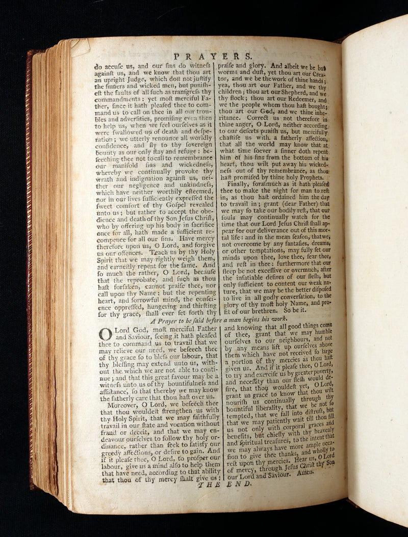 1781 Rare Book - The Book of Common Prayer, The Whole Book of Psalms Illustrated