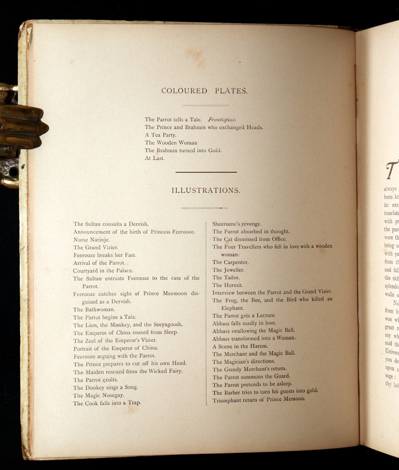 1892 Scarce First Edition - Fairy Tales of a Parrot, Adapted from the Persian