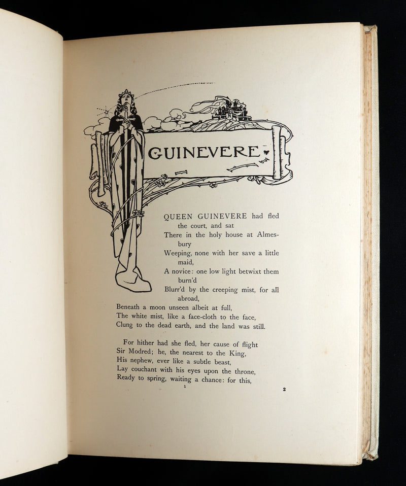 1912 Rare First Edition - Tennyson Guinevere by Pre-Raphaelite Florence Harrison