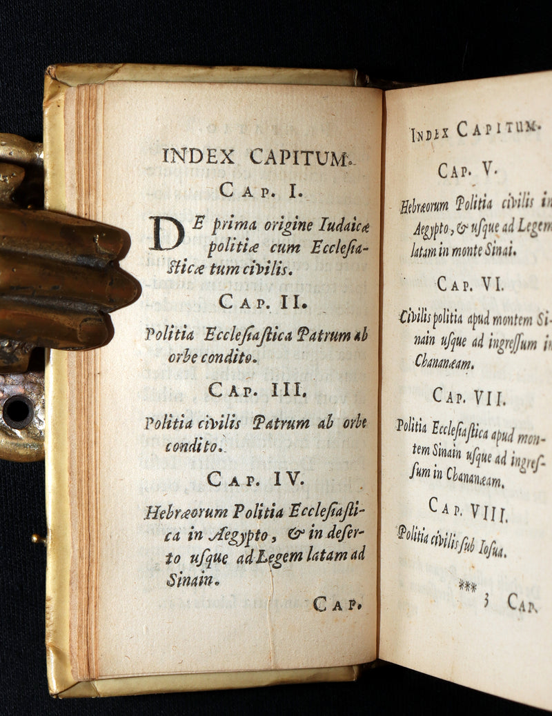 1641 Rare Vellum Book - De Republica Ebraeorum, Ancient Israel by B.C. Bertramus