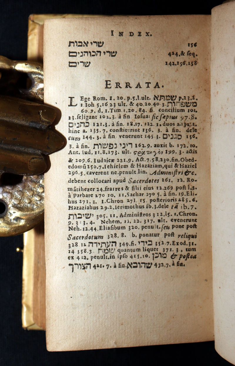 1641 Rare Vellum Book - De Republica Ebraeorum, Ancient Israel by B.C. Bertramus