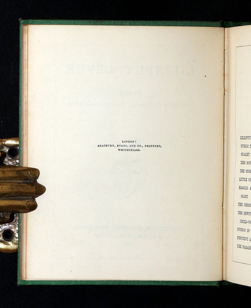 1867 Scarce First Edition - Lilliput Levee, poems of Childhood. Illustrated