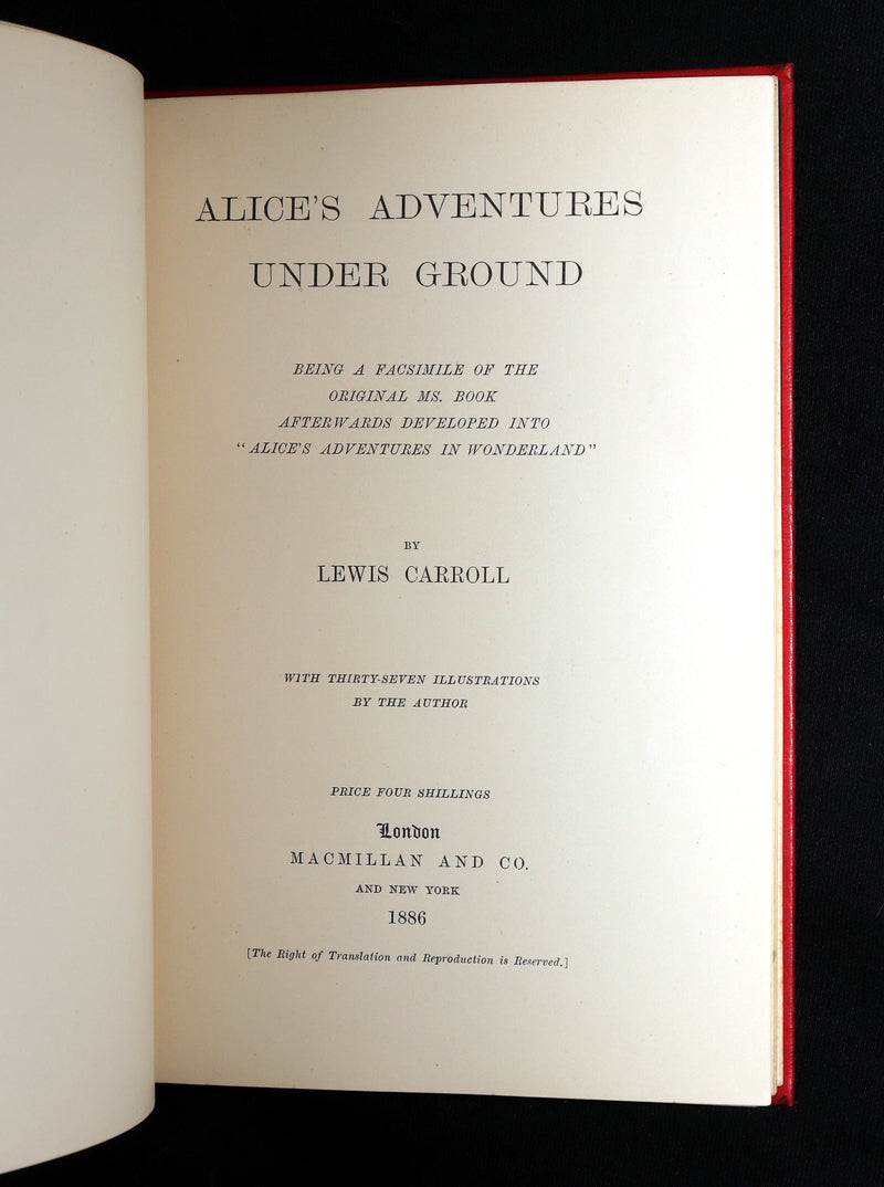1886 Rare 1stED - Alice's Adventures Under Ground illustrated by Lewis Carroll