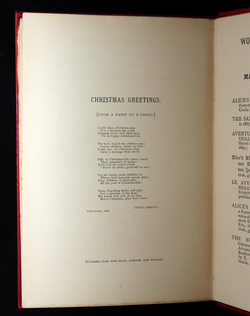 1886 Rare 1stED - Alice's Adventures Under Ground illustrated by Lewis Carroll