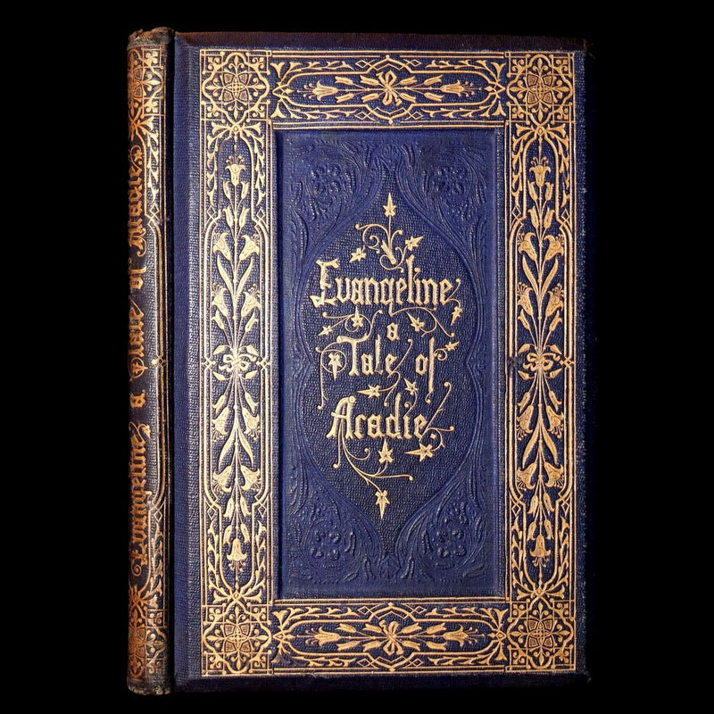 1854 Rare Victorian Book - Evangeline, A tale of Acadie by Longfellow