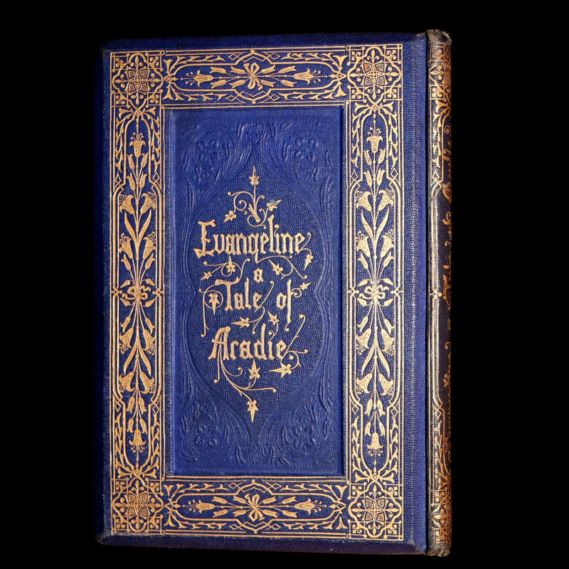 1854 Rare Victorian Book - Evangeline, A tale of Acadie by Longfellow