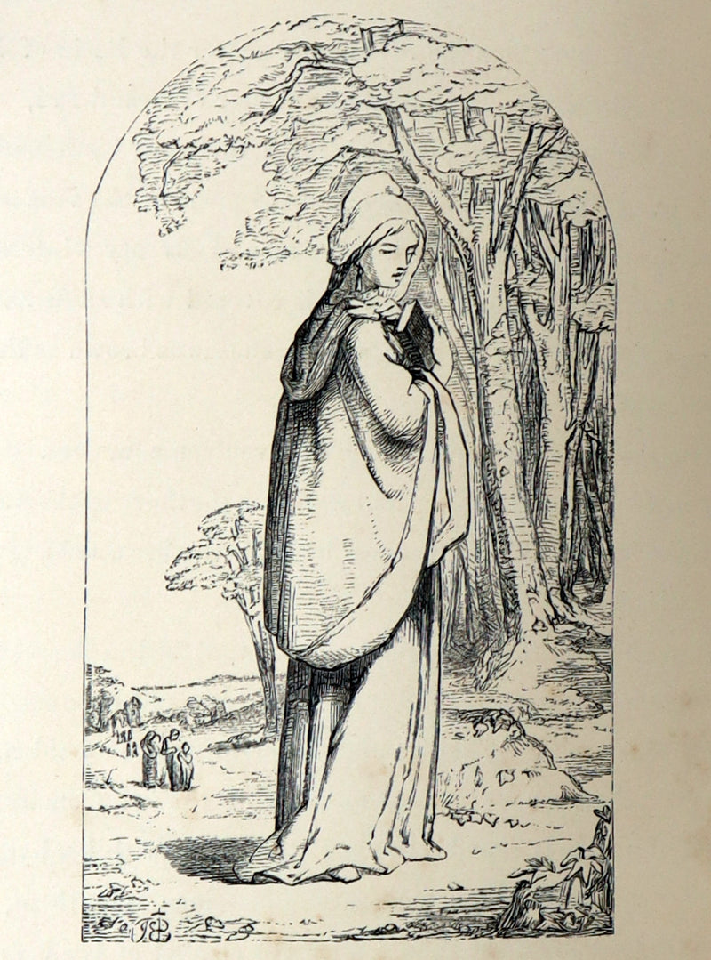 1854 Rare Victorian Book - Evangeline, A tale of Acadie by Longfellow