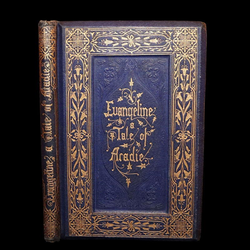 1854 Rare Victorian Book - Evangeline, A tale of Acadie by Longfellow