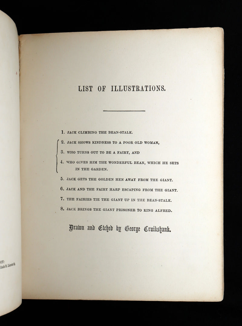 1854 Scarce First Hand-Coloured Edition - The History of Jack and the Bean-Stalk