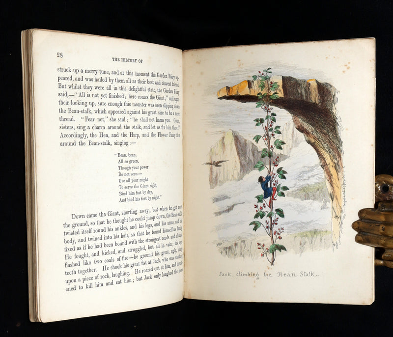 1854 Scarce First Hand-Coloured Edition - The History of Jack and the Bean-Stalk