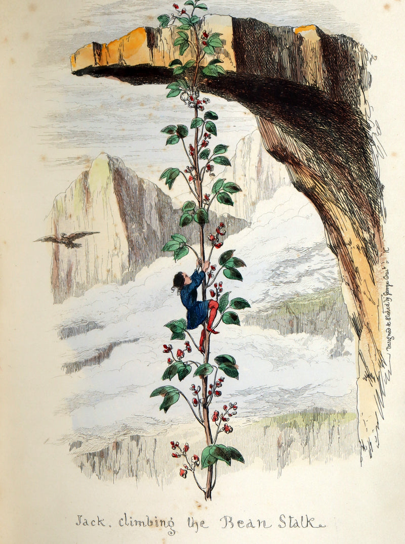 1854 Scarce First Hand-Coloured Edition - The History of Jack and the Bean-Stalk