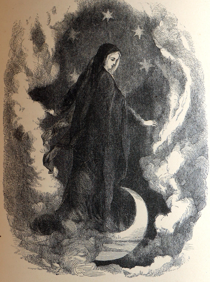 1871 Rare Book bound by Ramage - The Poetical Works of Longfellow, Illustrated