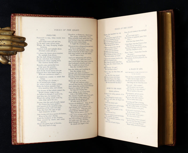 1871 Rare Book bound by Ramage - The Poetical Works of Longfellow, Illustrated