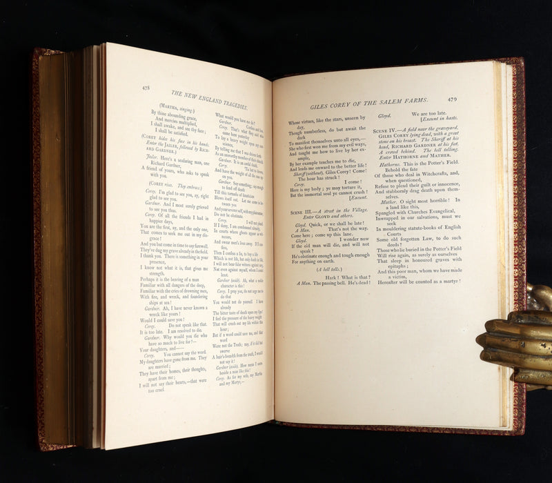 1871 Rare Book bound by Ramage - The Poetical Works of Longfellow, Illustrated