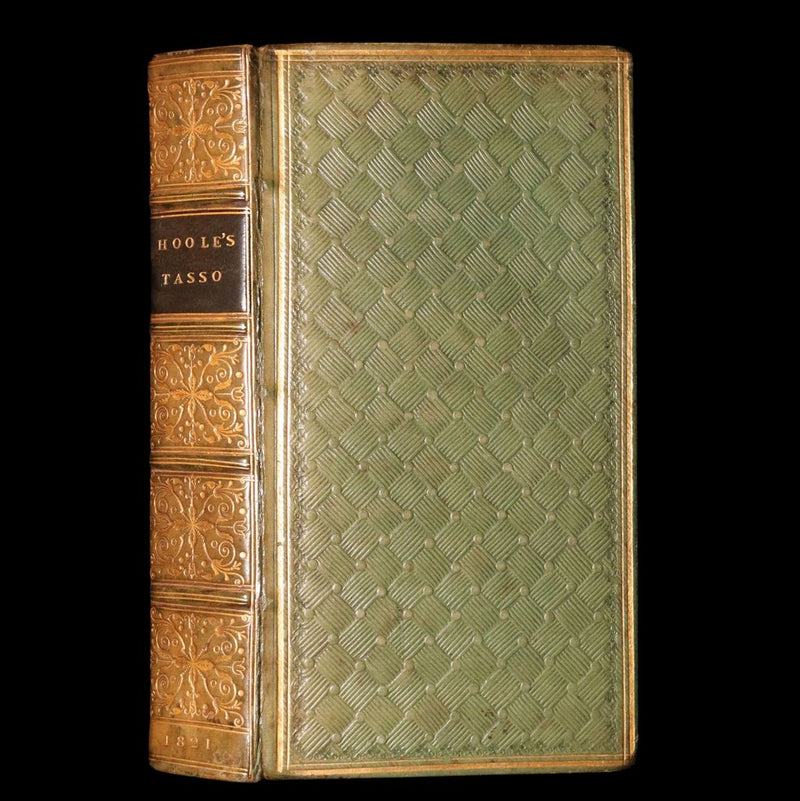 1822 Rare Book - Jerusalem Delivered; An Heroic Poem by Torquato Tasso