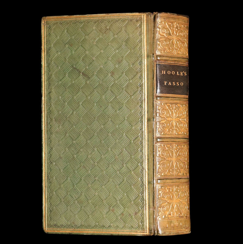 1822 Rare Book - Jerusalem Delivered; An Heroic Poem by Torquato Tasso