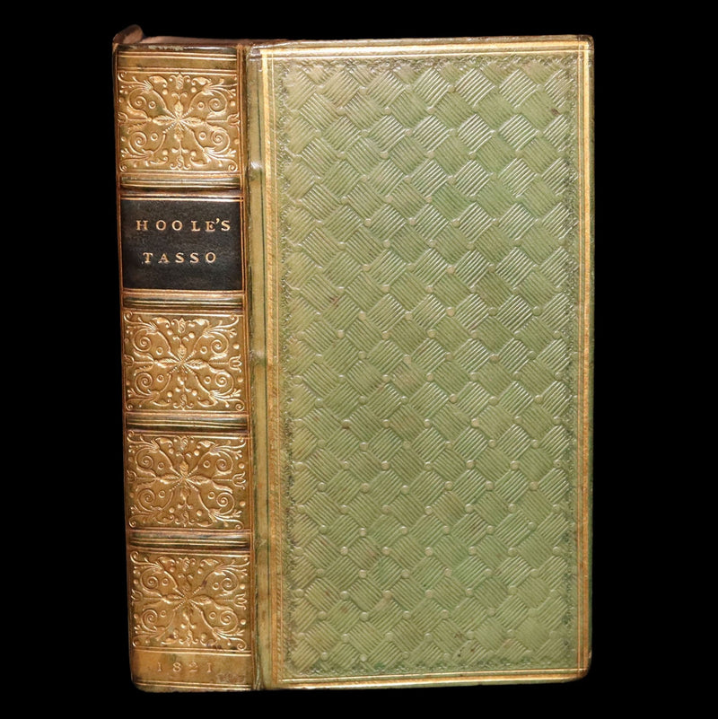 1822 Rare Book - Jerusalem Delivered; An Heroic Poem by Torquato Tasso
