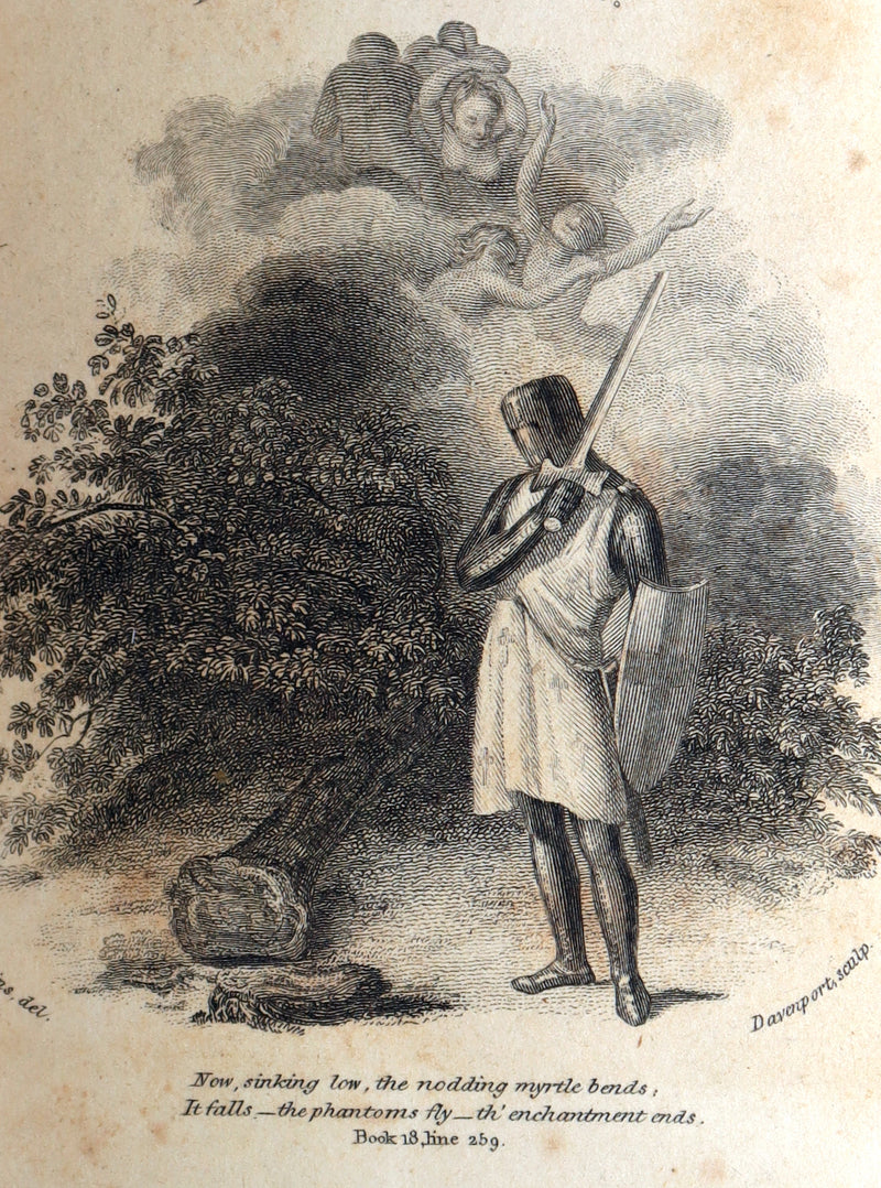 1822 Rare Book - Jerusalem Delivered; An Heroic Poem by Torquato Tasso