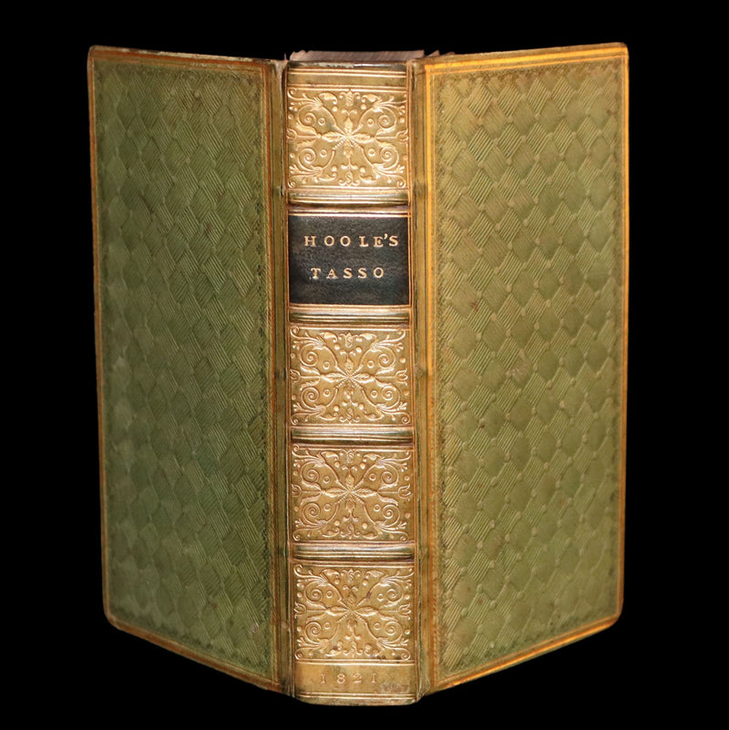 1822 Rare Book - Jerusalem Delivered; An Heroic Poem by Torquato Tasso