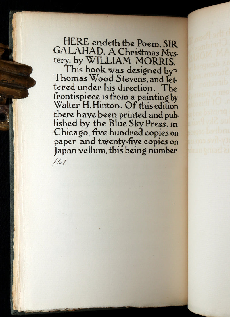 1904 First Limited Edition - Sir Galahad, A Christmas Mystery by William Morris