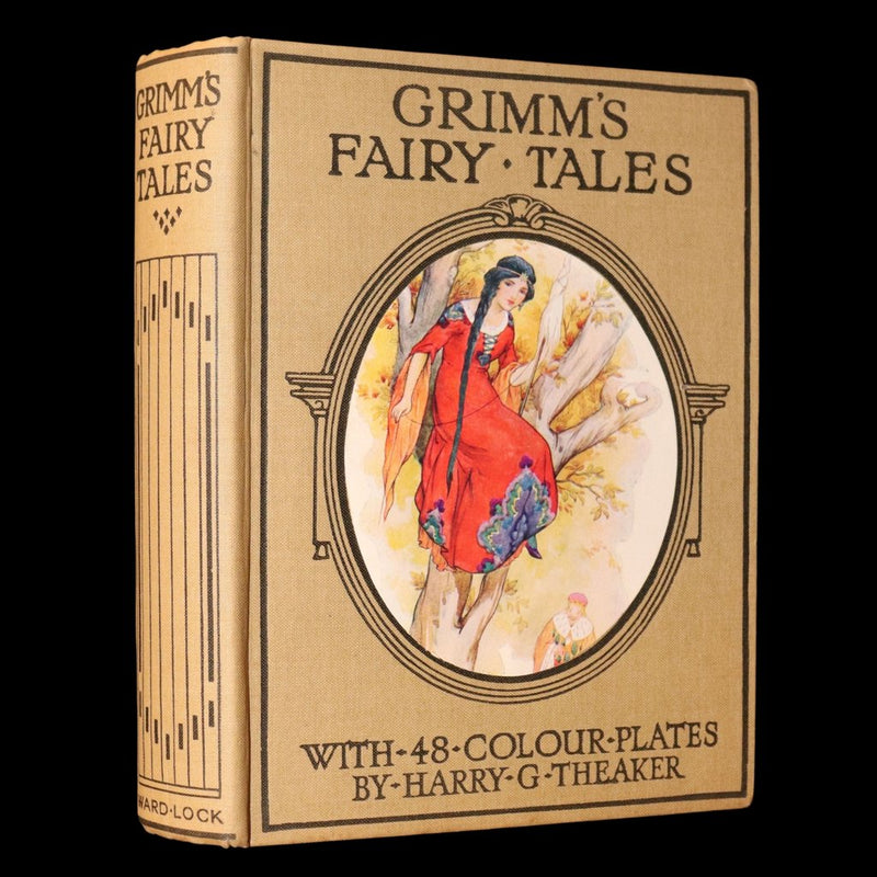 1920 Rare Book - Grimm's Fairy Tales with 48 Colour Plates By Harry G. Theaker