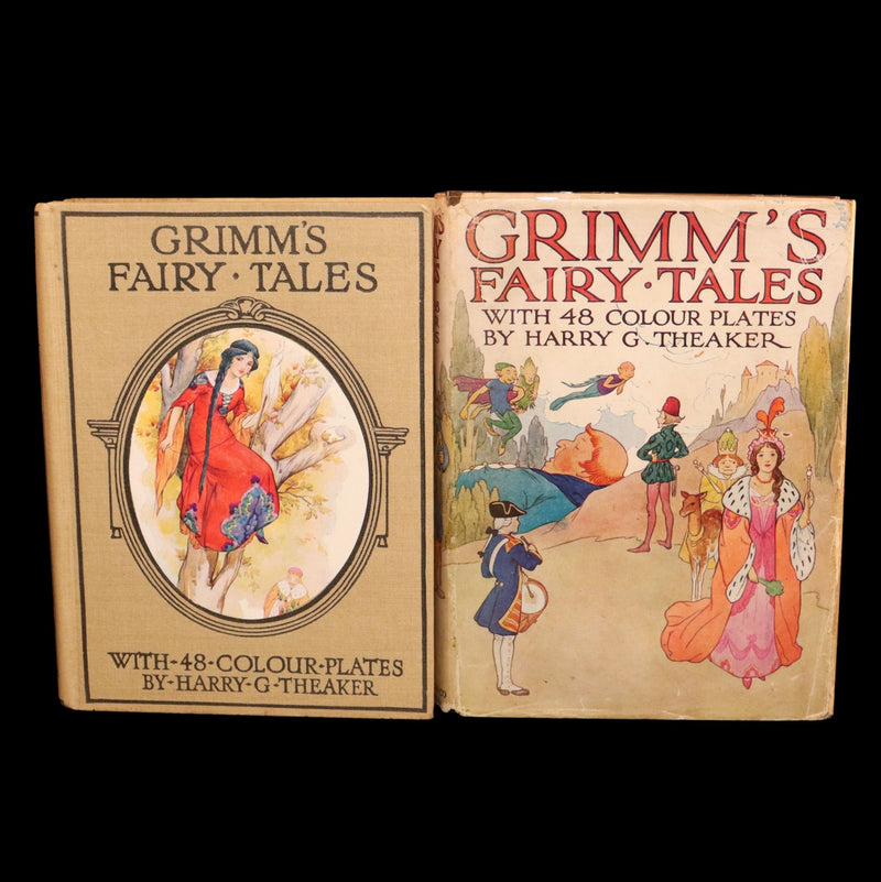 1920 Rare Book - Grimm's Fairy Tales with 48 Colour Plates By Harry G. Theaker