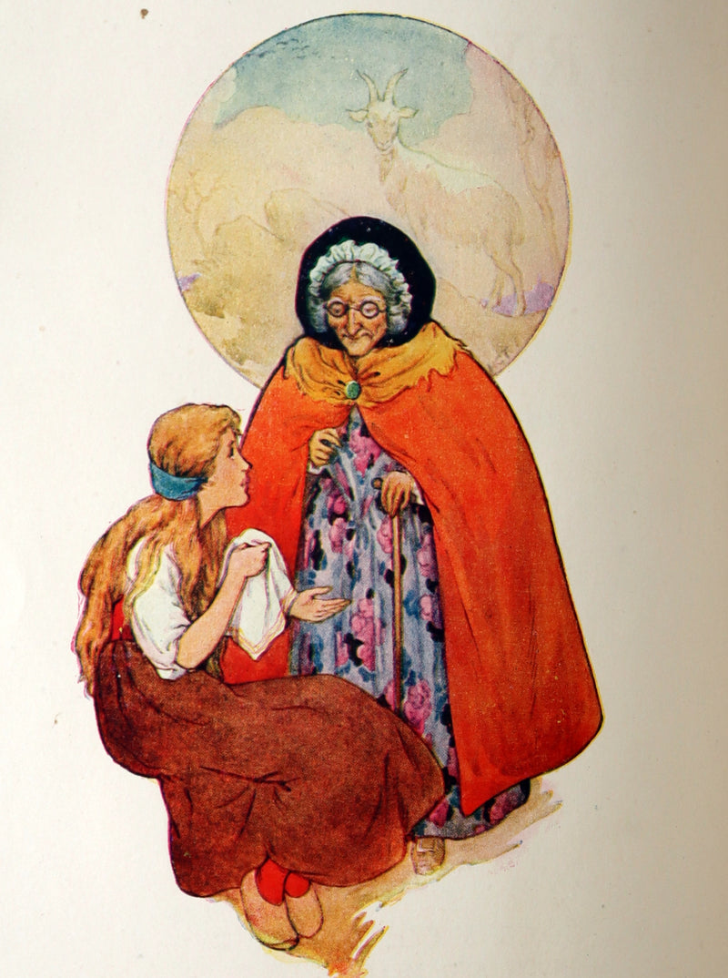 1920 Rare Book - Grimm's Fairy Tales with 48 Colour Plates By Harry G. Theaker