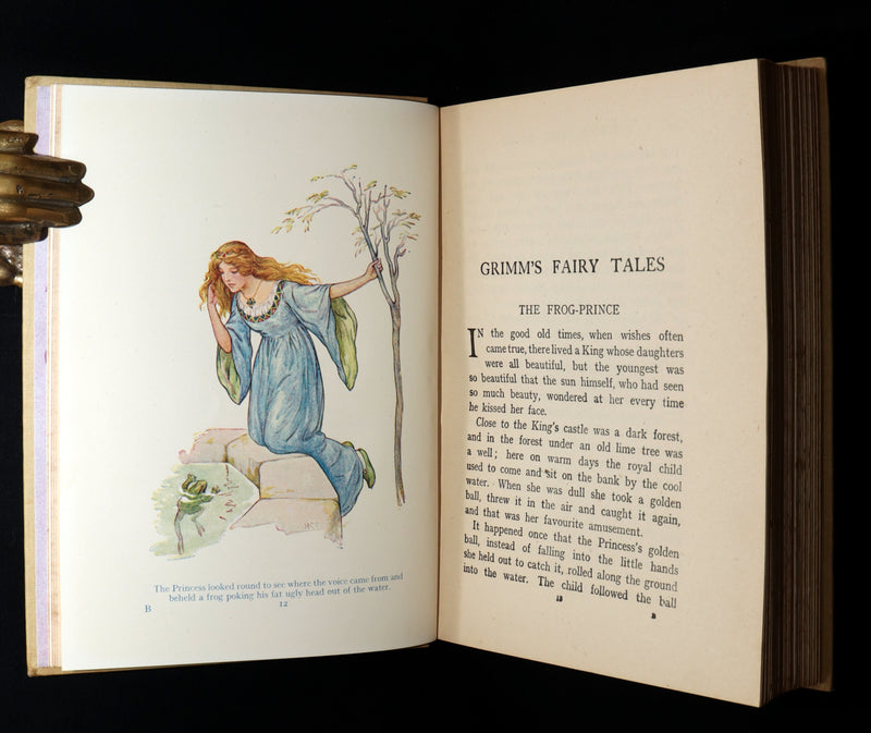 1920 Rare Book - Grimm's Fairy Tales with 48 Colour Plates By Harry G. Theaker