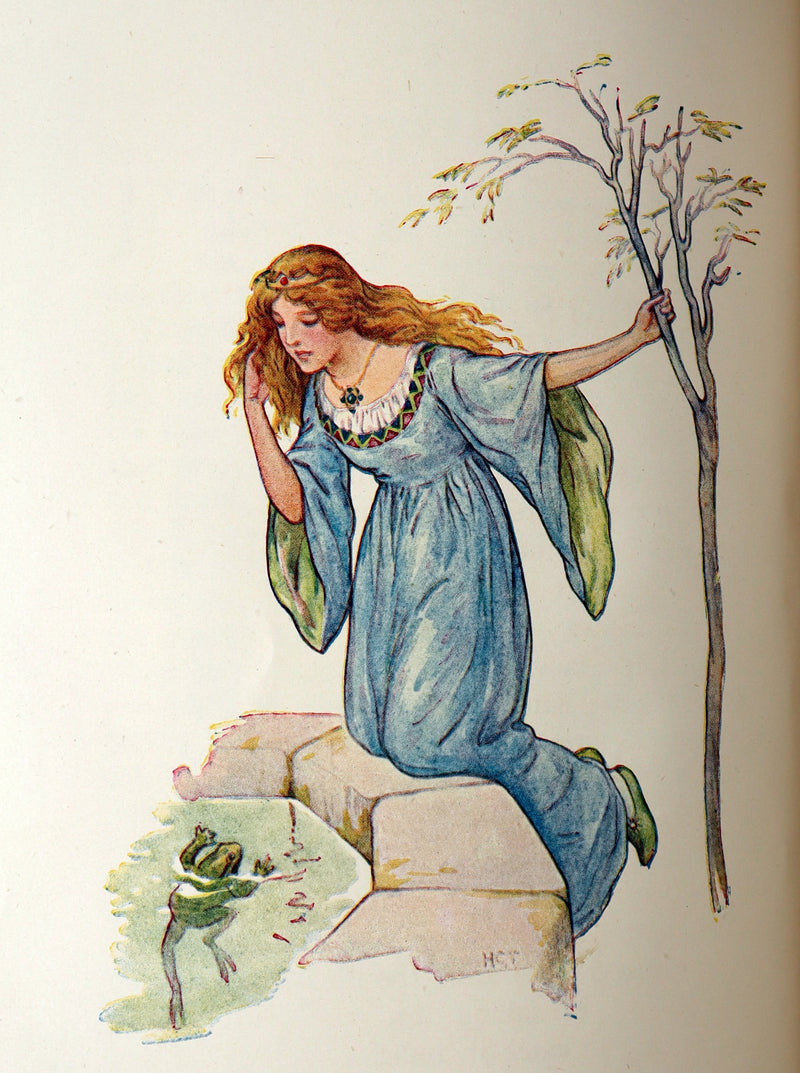 1920 Rare Book - Grimm's Fairy Tales with 48 Colour Plates By Harry G. Theaker