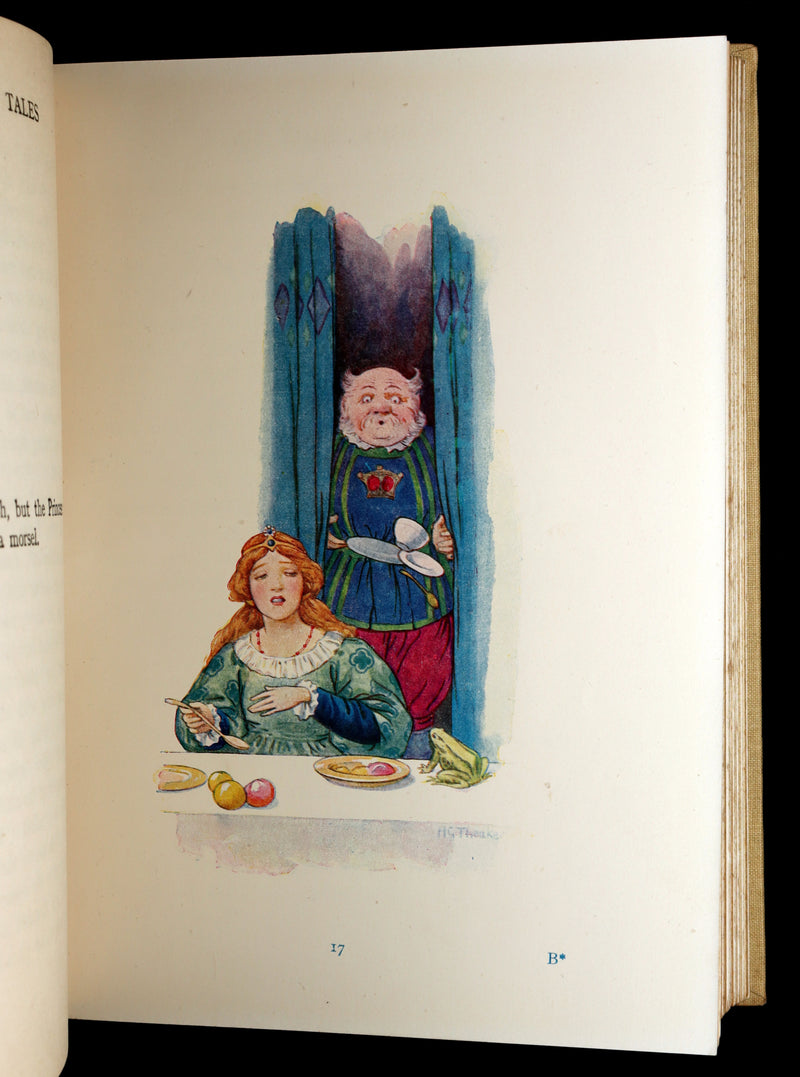 1920 Rare Book - Grimm's Fairy Tales with 48 Colour Plates By Harry G. Theaker