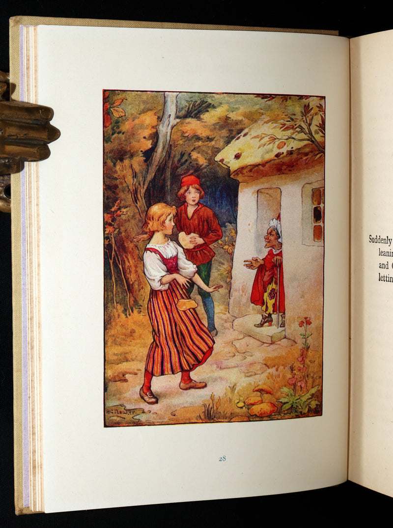 1920 Rare Book - Grimm's Fairy Tales with 48 Colour Plates By Harry G. Theaker
