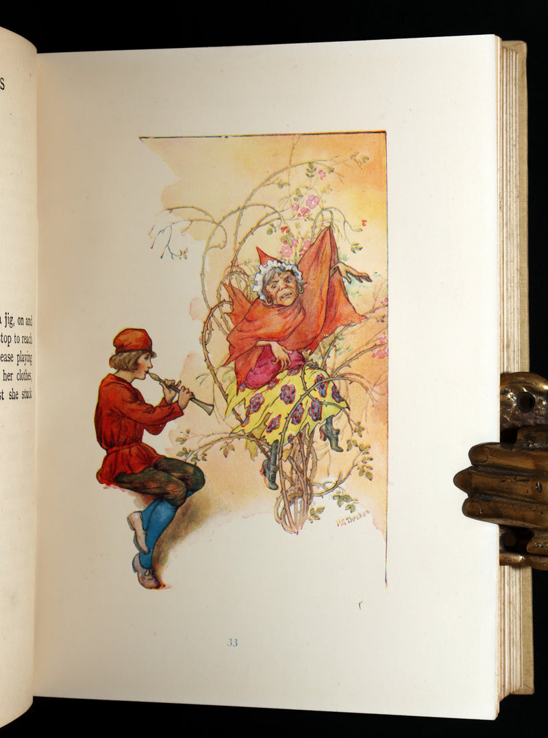 1920 Rare Book - Grimm's Fairy Tales with 48 Colour Plates By Harry G. Theaker