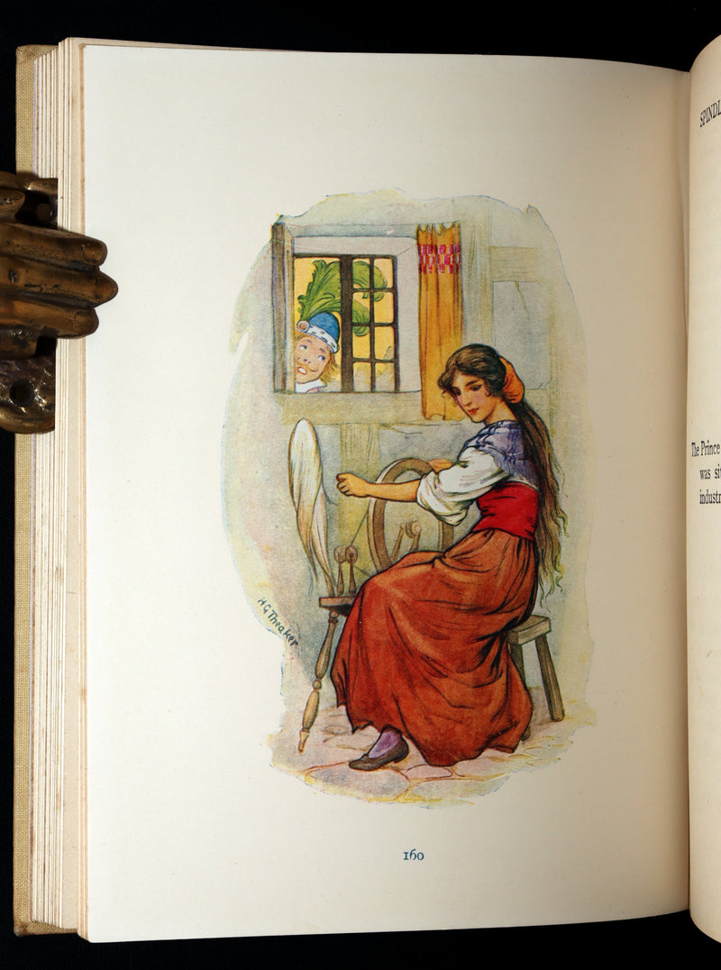 1920 Rare Book - Grimm's Fairy Tales with 48 Colour Plates By Harry G. Theaker