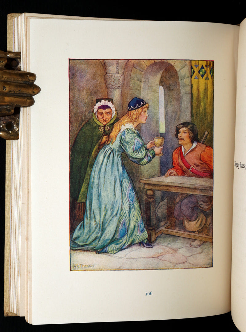 1920 Rare Book - Grimm's Fairy Tales with 48 Colour Plates By Harry G. Theaker