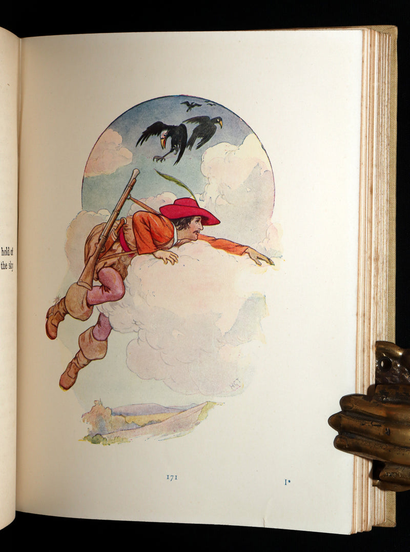 1920 Rare Book - Grimm's Fairy Tales with 48 Colour Plates By Harry G. Theaker