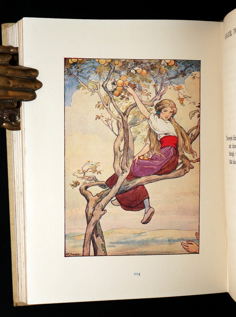 1920 Rare Book - Grimm's Fairy Tales with 48 Colour Plates By Harry G. Theaker