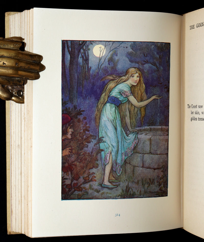 1920 Rare Book - Grimm's Fairy Tales with 48 Colour Plates By Harry G. Theaker