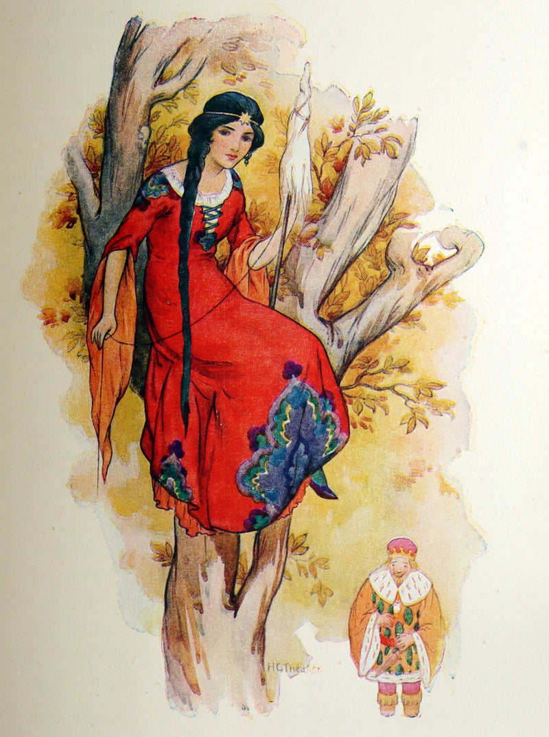 1920 Rare Book - Grimm's Fairy Tales with 48 Colour Plates By Harry G. Theaker