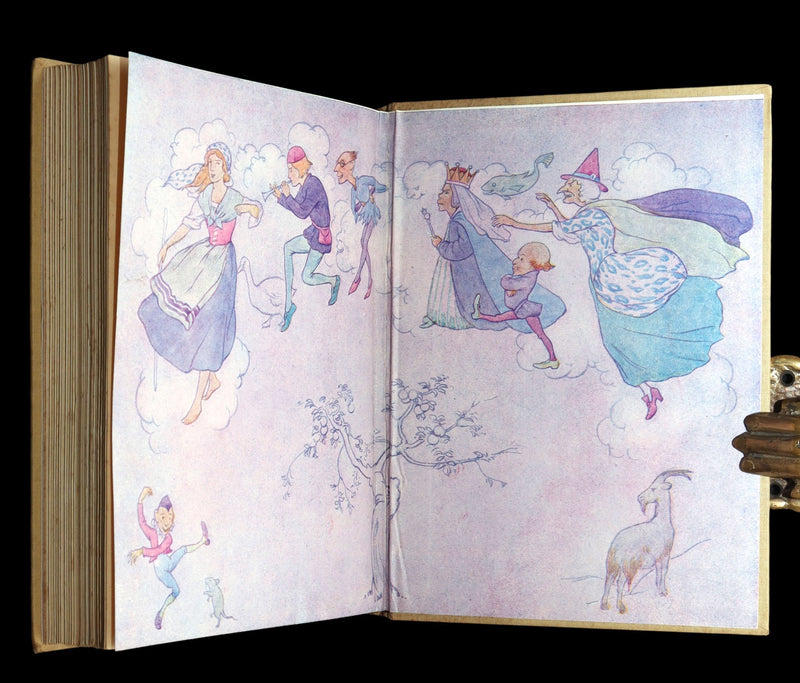 1920 Rare Book - Grimm's Fairy Tales with 48 Colour Plates By Harry G. Theaker