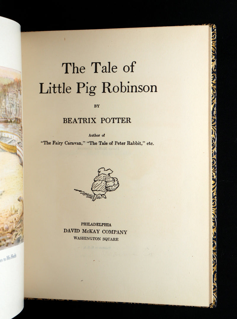 1930 First Edition bound by Asprey- Beatrix Potter's Tale of Little Pig Robinson
