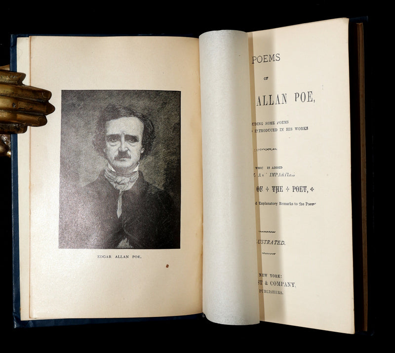 1890 Rare Book - Poems of Edgar Allan Poe with Memoir of the Poet