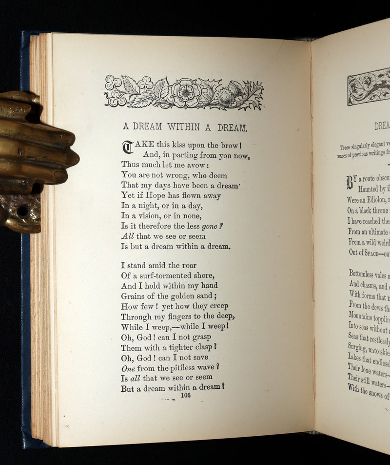 1890 Rare Book - Poems of Edgar Allan Poe with Memoir of the Poet