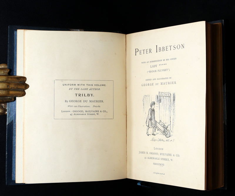 1896 Rare Book - Peter Ibbetson, A strange tale of Communication through Dreams