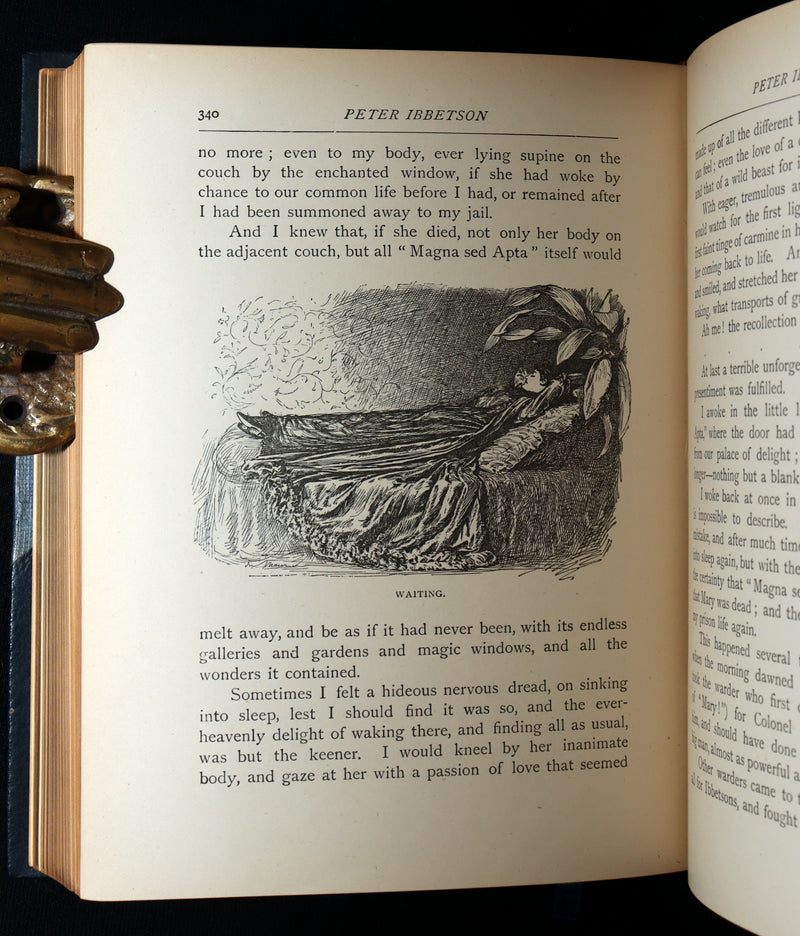 1896 Rare Book - Peter Ibbetson, A strange tale of Communication through Dreams