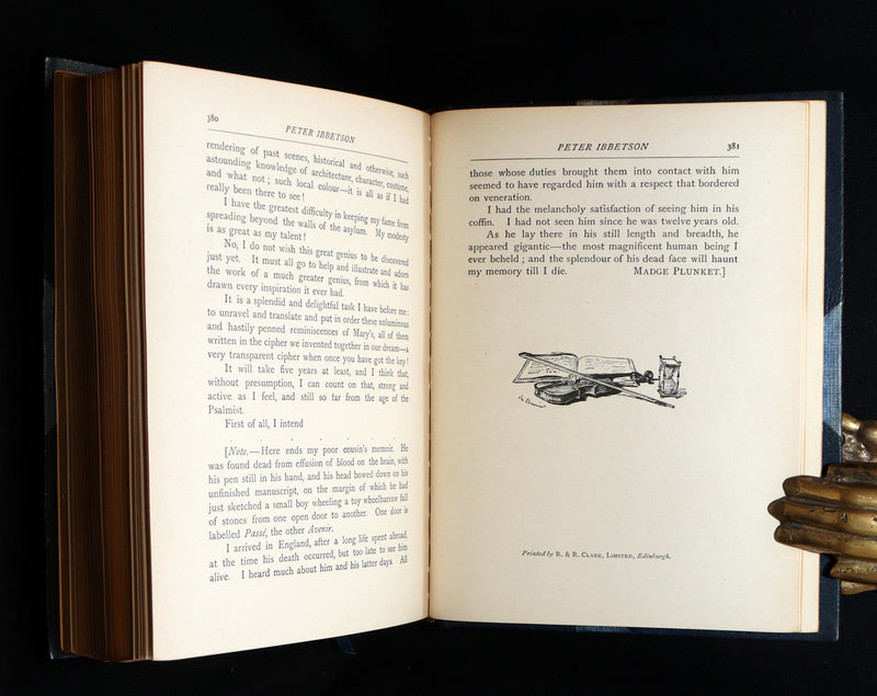 1896 Rare Book - Peter Ibbetson, A strange tale of Communication through Dreams