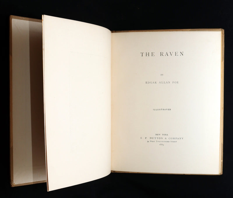 1889 Scarce Book - The Raven by Edgar Allan Poe, Illustrated by W. L. Taylor