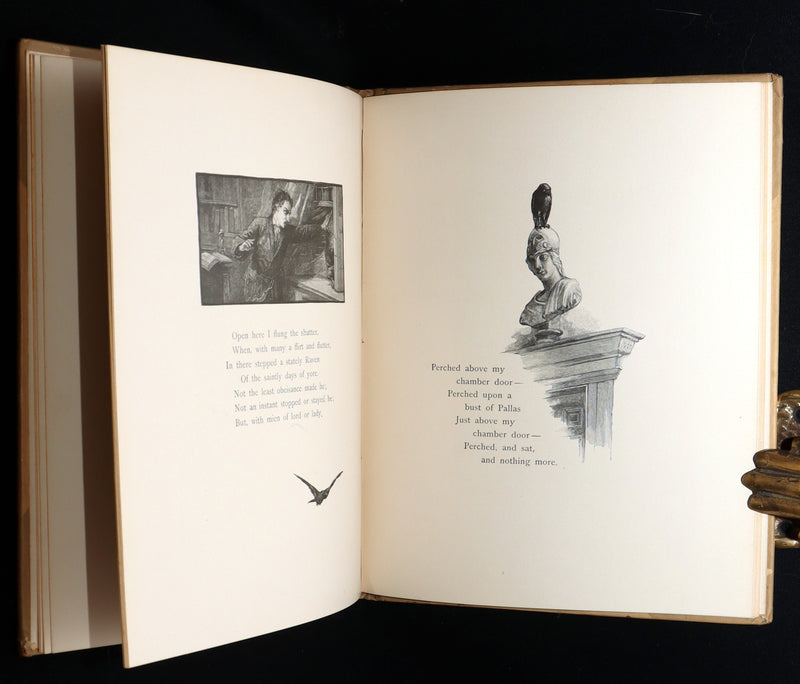 1889 Scarce Book - The Raven by Edgar Allan Poe, Illustrated by W. L. Taylor