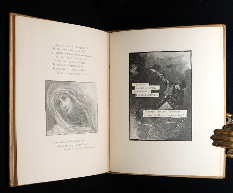 1889 Scarce Book - The Raven by Edgar Allan Poe, Illustrated by W. L. Taylor