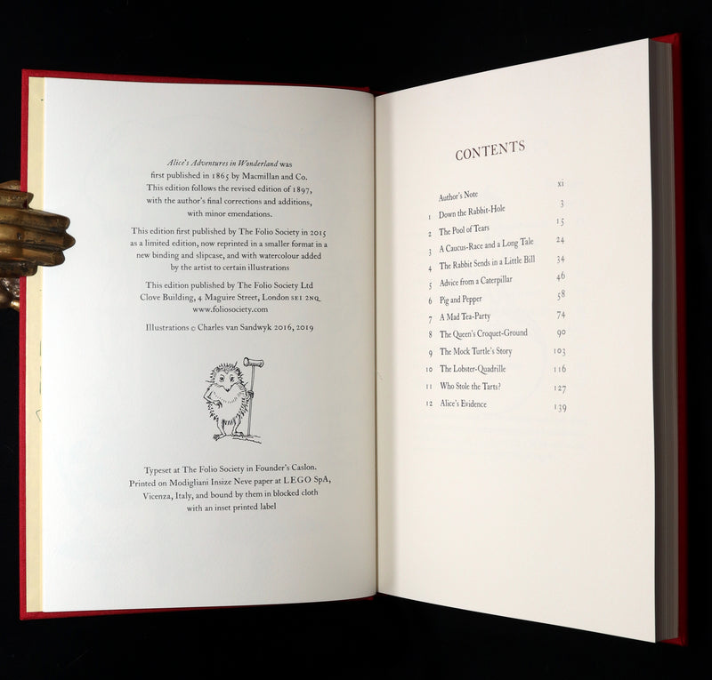 2019 Signed First Edition - Alice in Wonderland, Charles van Sandwyk Illustrator